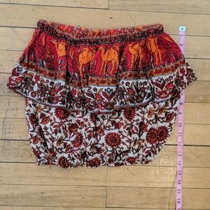 raga boho cropped strapless top/tubetop